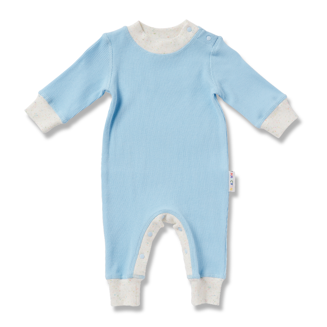 Hush Blue Organic Long Sleeve Romper