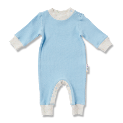 Hush Blue Organic Long Sleeve Romper