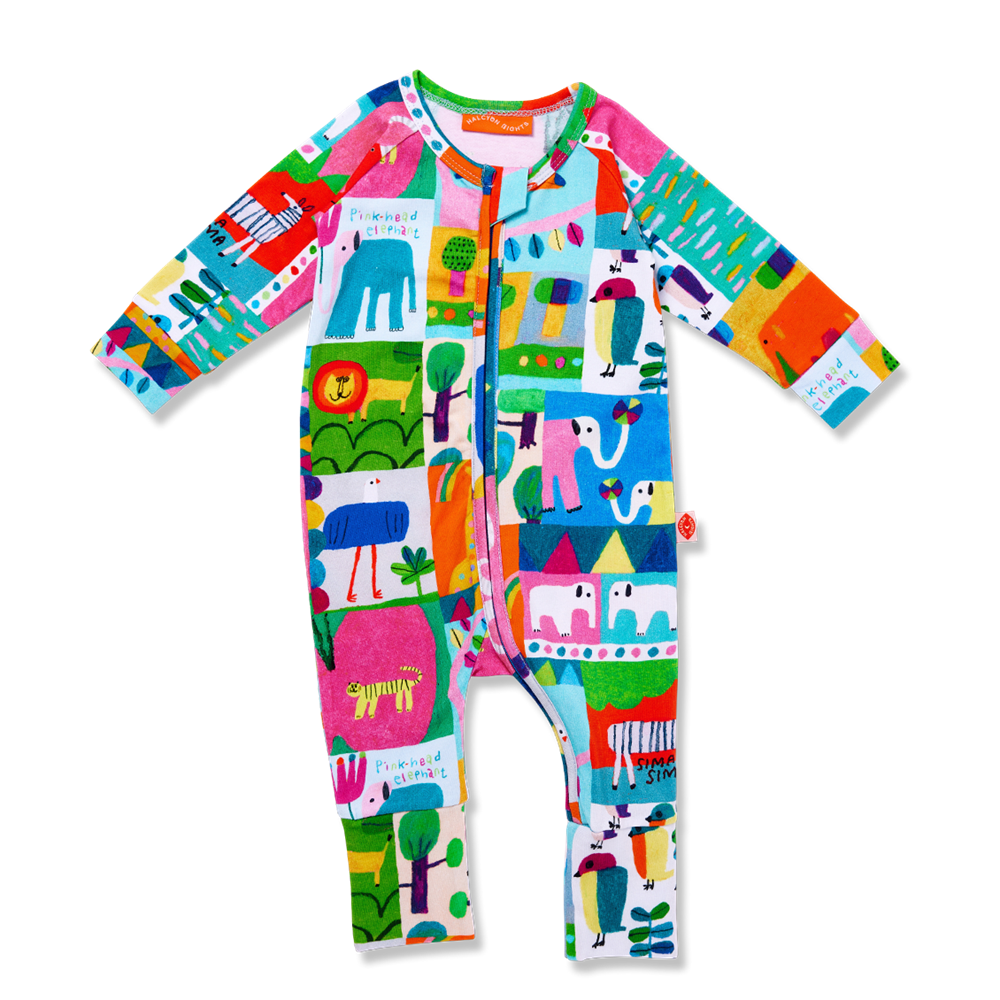 Safari Park Long Sleeve Romper