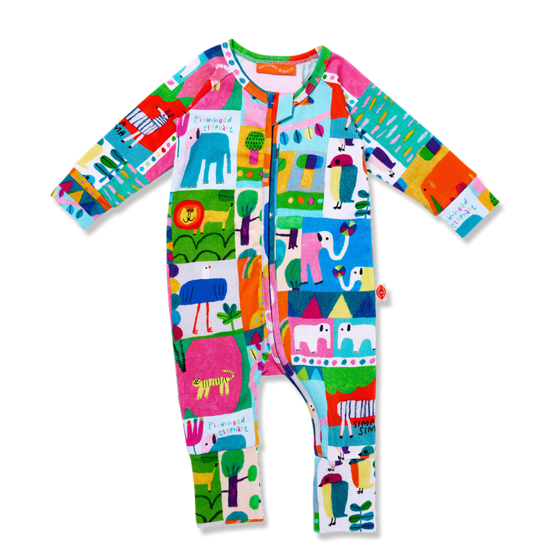 Safari Park Long Sleeve Romper