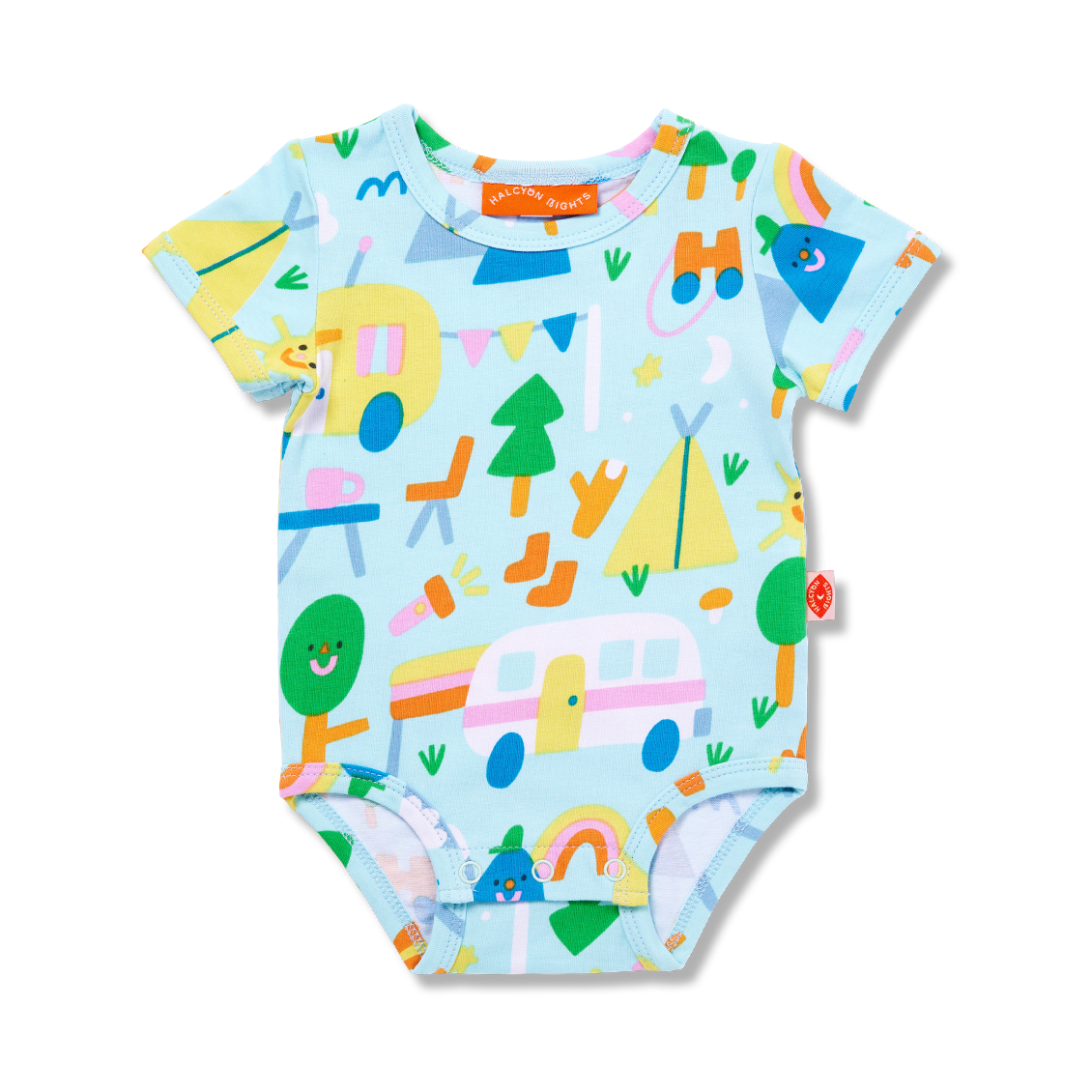 Happy Campers Short Sleeve Bodysuit