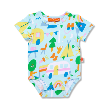 Happy Campers Short Sleeve Bodysuit