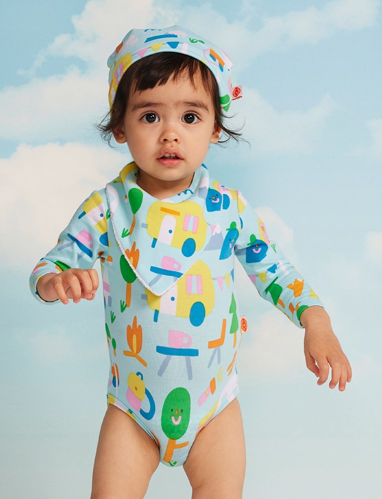 Happy Campers Long Sleeve Bodysuit