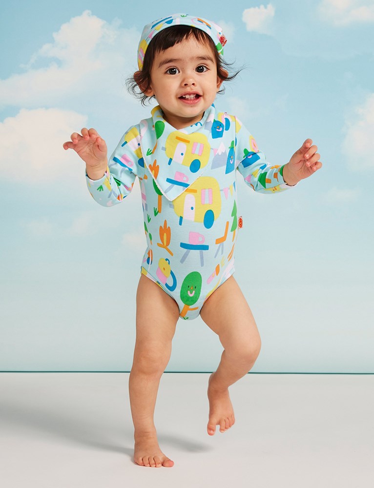 Happy Campers Long Sleeve Bodysuit