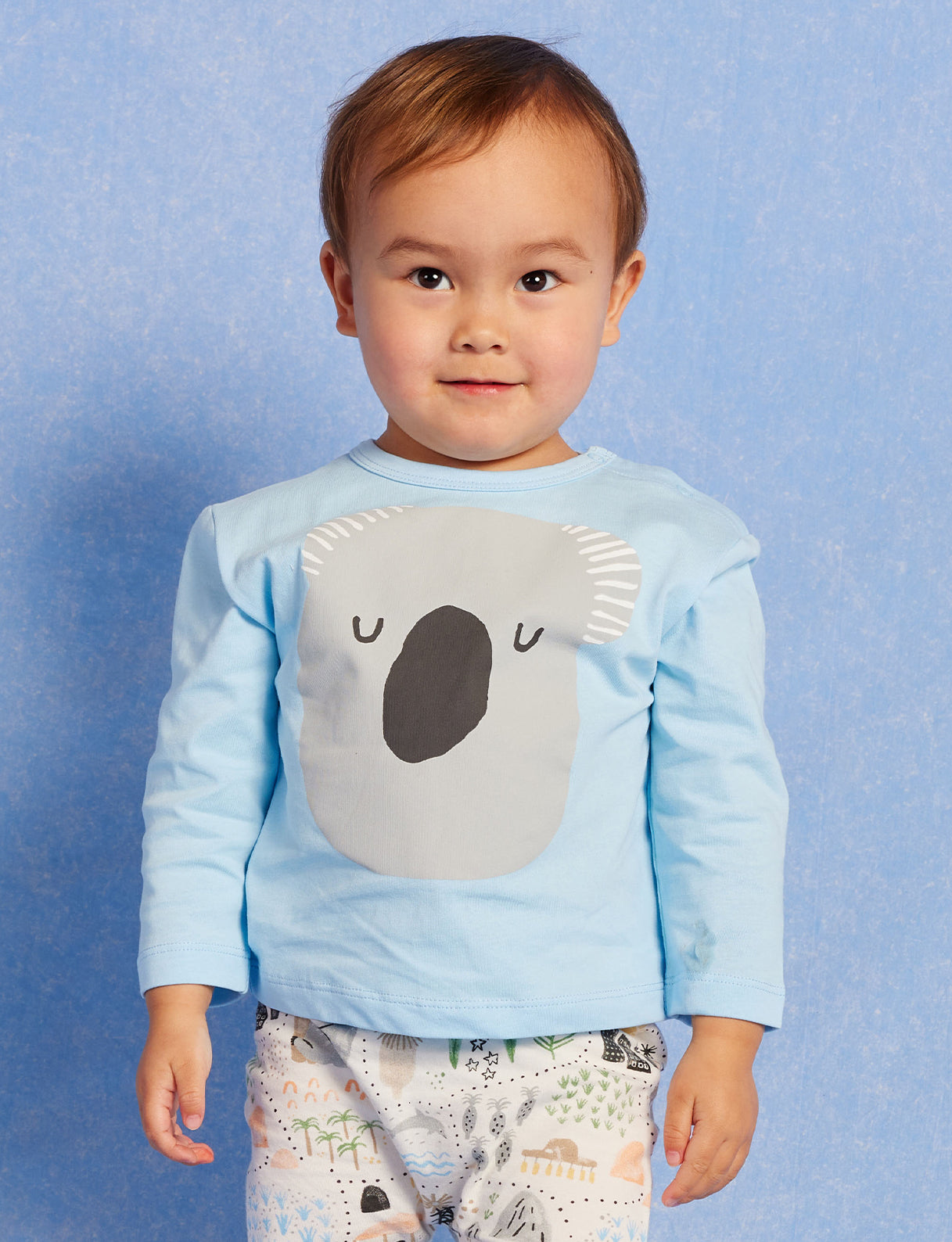 Koala Blue Long Sleeve T Shirt