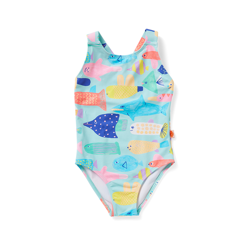 Elastic Strap Bather Rainbow Reef