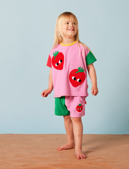 Strawberry Terry Shorts