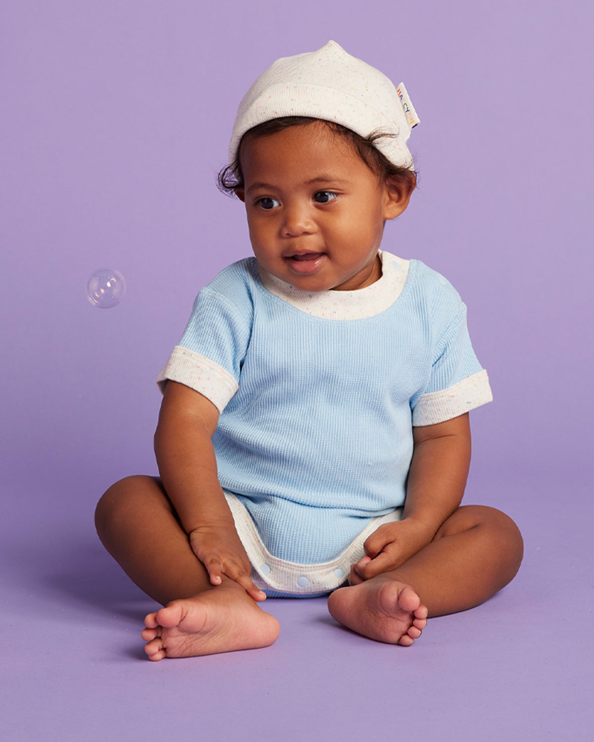 Hush Blue Organic Short Sleeve Bodysuit