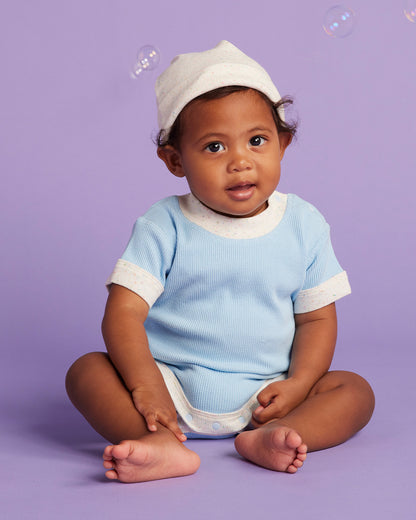 Hush Blue Organic Short Sleeve Bodysuit