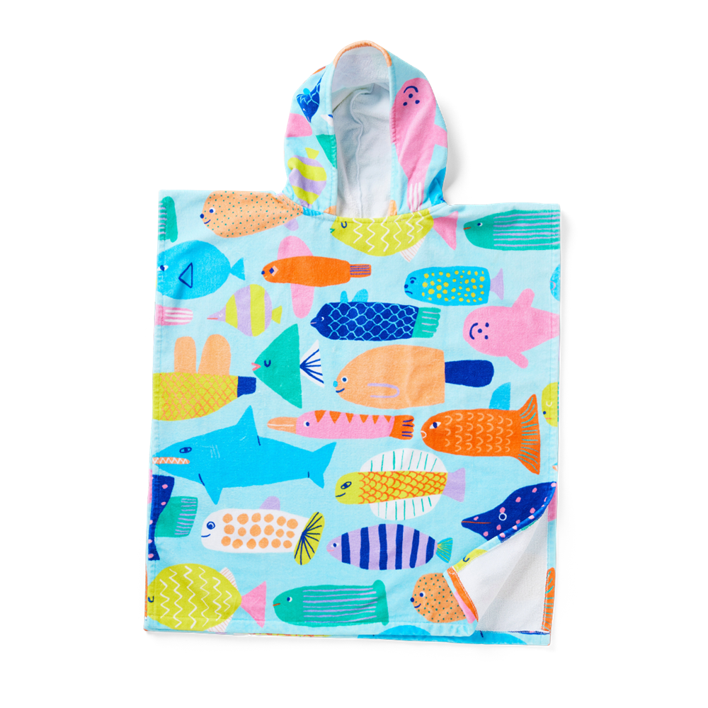 Kids Hooded Towel Rainbow Reef