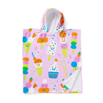 Kids Hooded Towel Sundae Fun Day