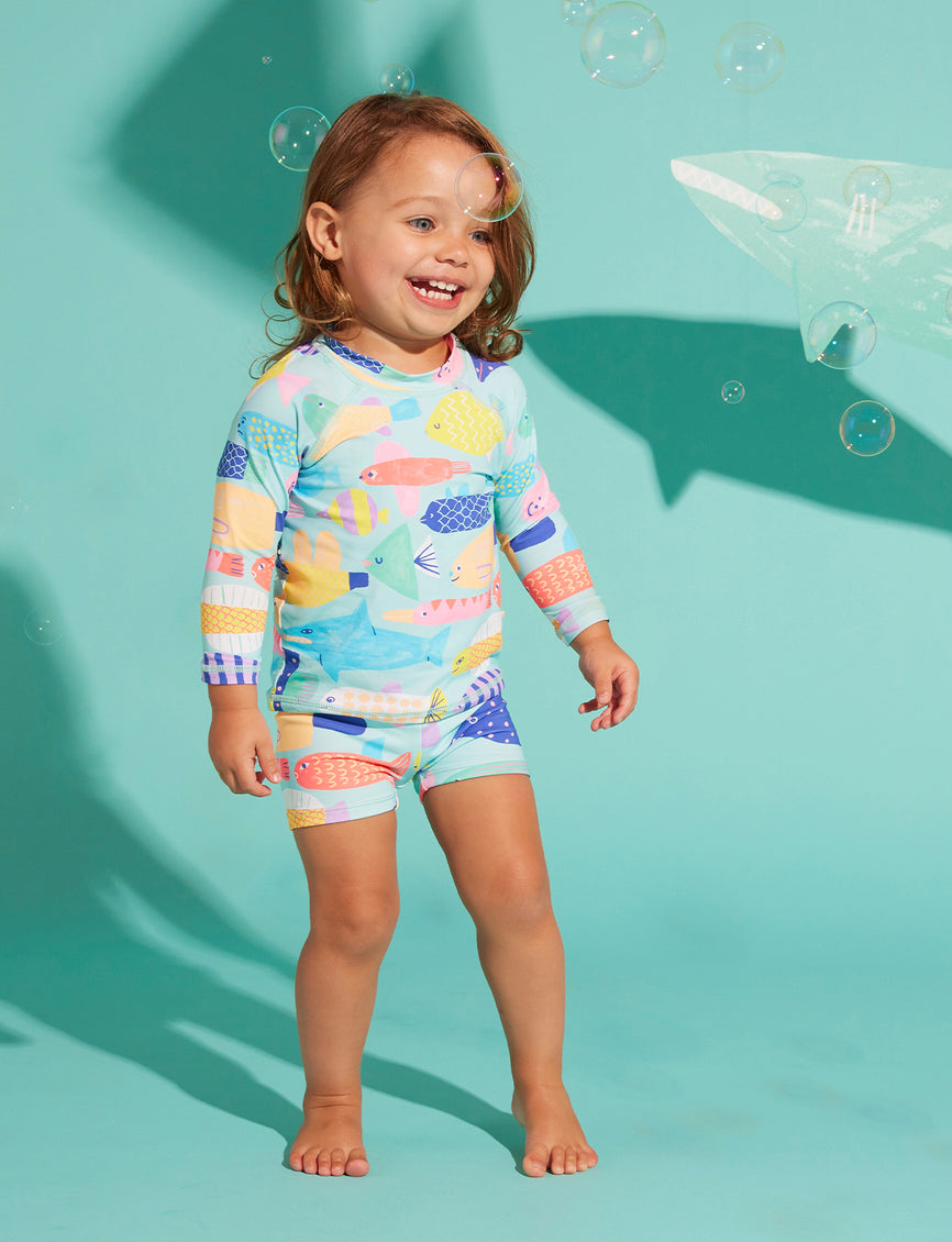 Long Sleeve Rash Vest Rainbow Reef