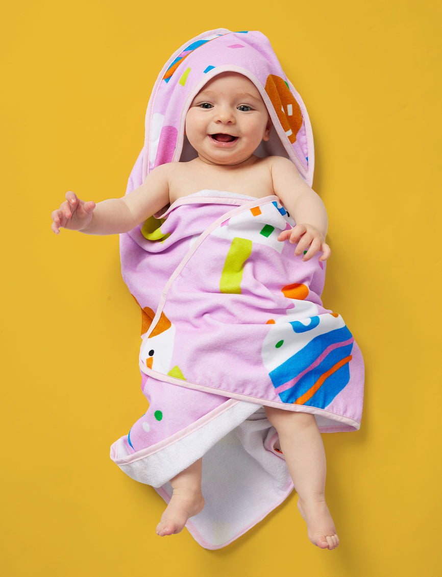 Baby Hooded Towel Sundae Fun Day