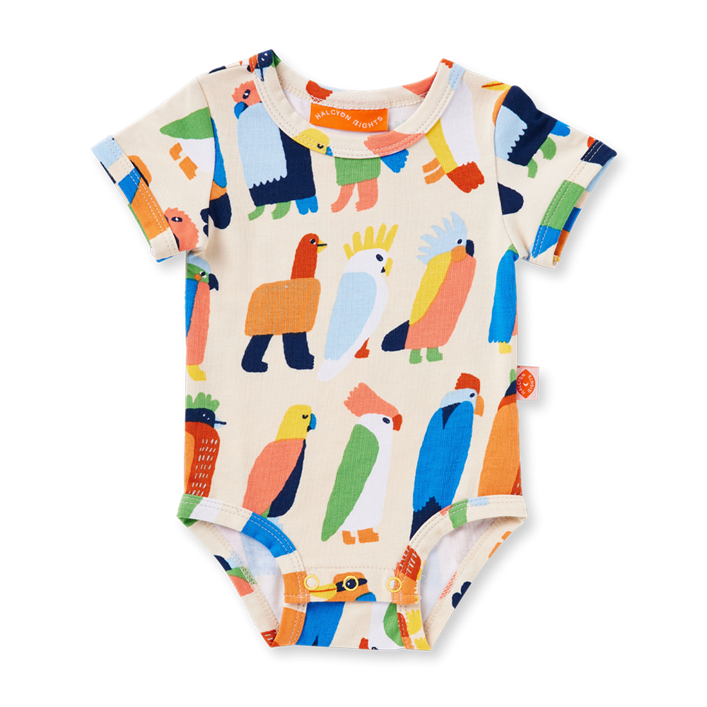 Flamin' Galahs Short Sleeve Bodysuit – Halcyon Nights