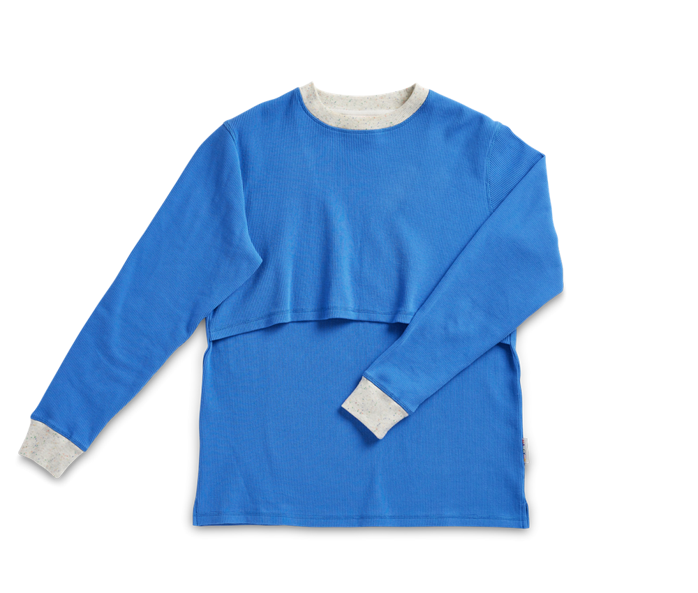 Ocean Blue Organic Mama Long Sleeve T Shirt