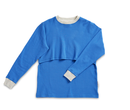 Ocean Blue Organic Mama Long Sleeve T Shirt